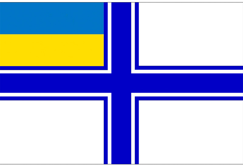 Флажок Военно-морских сил Украины на лобовое стекло автомобиля